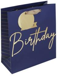 Eurowrap ajándéktasak (21, 5x25x10 cm) Happy Birthday, sötétkék (5) (35401-3C)