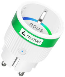 NOUS A8M Wi-Fi-s fogyasztásmérős okoskonnektor, Tuya és Matter kompatibilis (16A) (NOU-KON-A8M-TUYA)