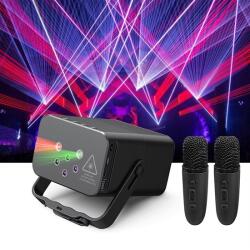 Kouvolsen KOS-26033 Party fény & hangfal /RGB+UV lézer, BT, mikrofon/ (KOS-26033)