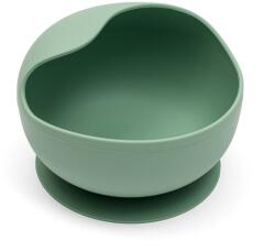 NEW BABY Bol din silicon pentru copii cu ventuză New Baby, verde Set pentru masa bebelusi