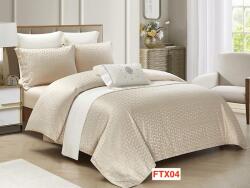 Primavara Lenjerie de pat Jacquard Lux, 4 piese, cearceaf cu elastic, cod FTX04 Lenjerie de pat