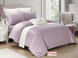 Primavara Lenjerie de pat Jacquard Lux, 4 piese, cearceaf cu elastic, cod FTX05 Lenjerie de pat