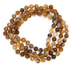  Colier din Agata Sardonix Colorata Maro Rotunda 8x8 mm
