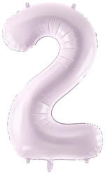 PartyDeco S. r. o 2. szám, világos lila, fólia lufi, 72 cm