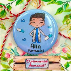 Gravolo Martisor personalizat pentru Farmacist insigna (C1432)