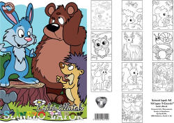  Színező gyermekeknek, A/4, 10 lapos, Erdei Állatok M23002TEA (M23002TAL)