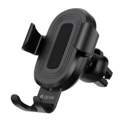 DEVIA GRAVITY autós tartó (szellőzőre, gravitációs, 360°, 10W, wireless, 4-6.5" méret) FEKETE (EA194) - bluedigital