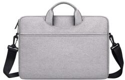 DEVIA JUSTYLE kézitáska álló LAPTOP/NOTEBOOK/TABLET (univerzális, textil, kézpánt, 15-16, 2" méret) SÖTÉTSZÜRKE (GP-165953)