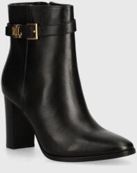 Lauren Ralph Lauren bőr csizma Bailey fekete, női, magassarkú, 802937808001 - fekete Női 40