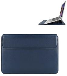 DEVIA tok fekvő, bőr hatású LAPTOP/NOTEBOOK/TABLET (univerzális, asztali tartó, ultravékony, 16" méret) SÖTÉTKÉK (GP-165960) - bluedigital