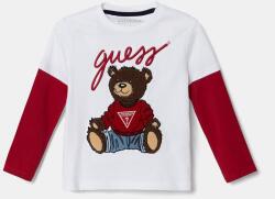 GUESS gyerek pamut póló fehér, nyomott mintás, N4BI08 I3Z14 - fehér 96-104