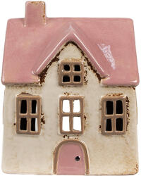 Clayre & Eef Candela Casuta ceramica roz bej 13x10x16 cm (6CE1900)