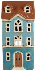 Clayre & Eef Candela Casuta ceramica maro albastra 11x9x22 cm (6CE1915)