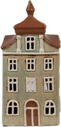 Clayre & Eef Candela Casuta ceramica verde maro 12x9x25 cm (6CE1881)