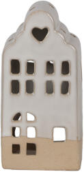 Clayre & Eef Suport lumanare Casuta ceramica bej 7x6x14 cm (6CE1789)