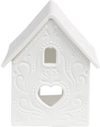 Clayre & Eef Candela Casuta portelan alb 7x8x9 cm (6CE1739)