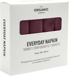The Organic Company Șervețele Everyday 20 x 20 cm vișiniu închis 4 buc (1073-390)