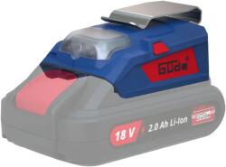 Güde UAL 18-, akkumlátoros USB adapter, akkumlátoros lámpa, 18 V, akku és töltő nélkül, (18 V E³ GÉPEKHEZ) (gude_58425)