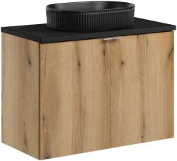 Comad Set lavoar Comad Beyond BEYOND 5 BLACK ( E-6564 ), dulap Comad Nova Oak NOVA OAK A 82-80-2D, NOVA BLACK B 89-80 (SETNOABBLACK80CMDUNBEYOND5BM)