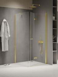 NEW TRENDY New Soleo Light Gold cabină de duș 100x80 cm dreptunghiular auriu luciu/sticlă transparentă K-1938 (K1938)