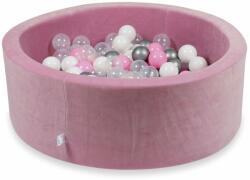  Rózsaszín velvet labdamedence 90x30cm