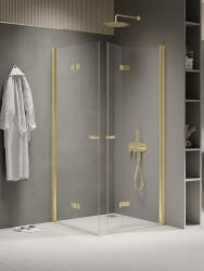 NEW TRENDY New Soleo Light Gold zuhanykabin 100x90 cm négyszögletes arany fényes/átlátszó üveg K-1957 (K1957)