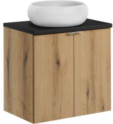 Comad Készlet szekrény Comad Nova Oak NOVA OAK A 82-60-2D, mosdótál Comad Wiki UN-WIKI-SW, NOVA BLACK B 89-60