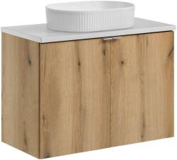 Comad Készlet szekrény Comad Nova Oak NOVA OAK A 82-80-2D, mosdótál Comad Beyond BEYOND 5 WHITE ( E-6564 ), NOVA WHITE 89-80 (SETNOABWHITE80CMDUNBEYOND5WH)