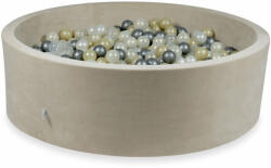  Bézs velvet labdamedence 130x40cm