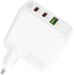 YOOUP NC67-G - 3 portos 65W GaN töltő - 65W teljesítményű, GaN hálózati USB gyorstöltő (2x USB-C + 1x USB-A)