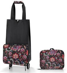 Reisenthel FOLDABLETROLLEY összecsukható , fekete, virág motívumos bevásárlókocsi HK7064