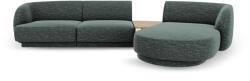 Micadoni Coltar modular Miley cu tapiterie din tesatura structurala si colt pe partea dreapta, petrol (MIC_SET1R_140_F1_MILEY3)