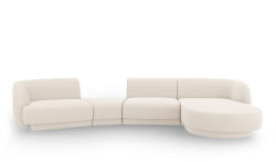 Micadoni Coltar modular Miley cu tapiterie boucle si colt pe partea dreapta, bej (MIC_SET5R_67_F1_MILEY1)