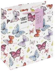 Eurowrap ajándéktasak (21, 5x25x10 cm) színes pillangós (5) (34936-3C)