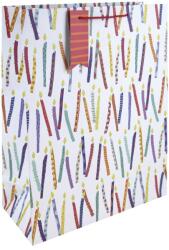 Eurowrap ajándéktasak (33x45, 5x15 cm) színes gyertyás (5) (35453-1WC)
