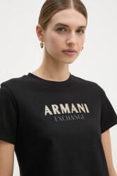 Giorgio Armani pamut póló női, fekete, 6DYT36 YJ7VZ - fekete XS