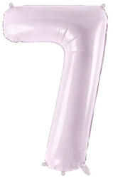PartyDeco S. r. o 7. szám, világos lila, fólia lufi, 72 cm