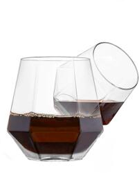 Veroni porcelán Duali Crystal szögletes üvegpohár 2 db-os szett - 280ml - Veroni