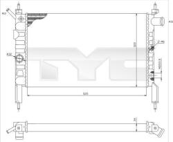 TYC hűtő, motorhűtés TYC 725-0018