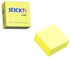 Hopax Cub notes autoadeziv 76 x 76 mm, 400 file, Stick"n - galben neon (HO-21010) - officeclass