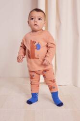 Bobo Choses baba pamut hosszú ujjú Hungry Squirrel narancssárga, nyomott mintás, 224AB017 - narancssárga 80