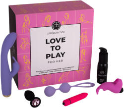 Pleasure Box Love to Play - vibrátor szett - 6 részes (pink-lila) (8720365104312)