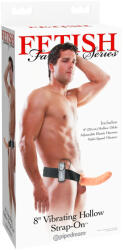 Pipedream Fetish Strap-On 8 - felcsatolható, üreges vibrátor (natúr) (05414000000)