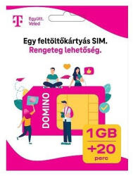 DOMINO FIX feltöltő SIM kártya, 1GB / 20perc (SIM-01)