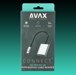 AVAX AD600 CONNECT+ Szupergyors kártyaolvasó Type C 3.2-SD/MICRO SD (AD600)
