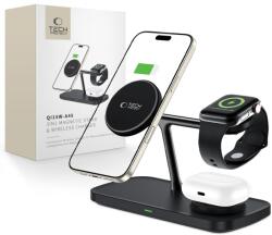 Vezeték Nélküli Töltő Tech-protect Qi15w-a45 3in1 Magnetic Magsafe Wireless Charger Black