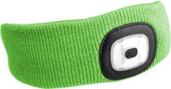 SIXTOL Fejpánt lámpával, 45 lm, tölthető, USB, univerzális méret, fluoreszkáló zöld (SX5024)