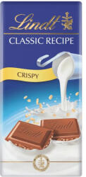 Lindt Classic Recipe táblás tejcsokoládé ropogós rizspehellyel -100g - koffeinzona