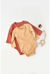 BabyCosy Set 2 body-uri cu maneca lunga bebe unisex -100% bumbac organic - Mustar/Scortisoara, BabyCosy (Marime: 12-18 Luni) (BC-CSY3026-12) - babyneeds