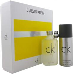 Calvin Klein Set Calvin Klein: CK One, Apa de toaleta, Unisex, 100 ml + CK One, Deodorant Spray, Unisex, 150 ml